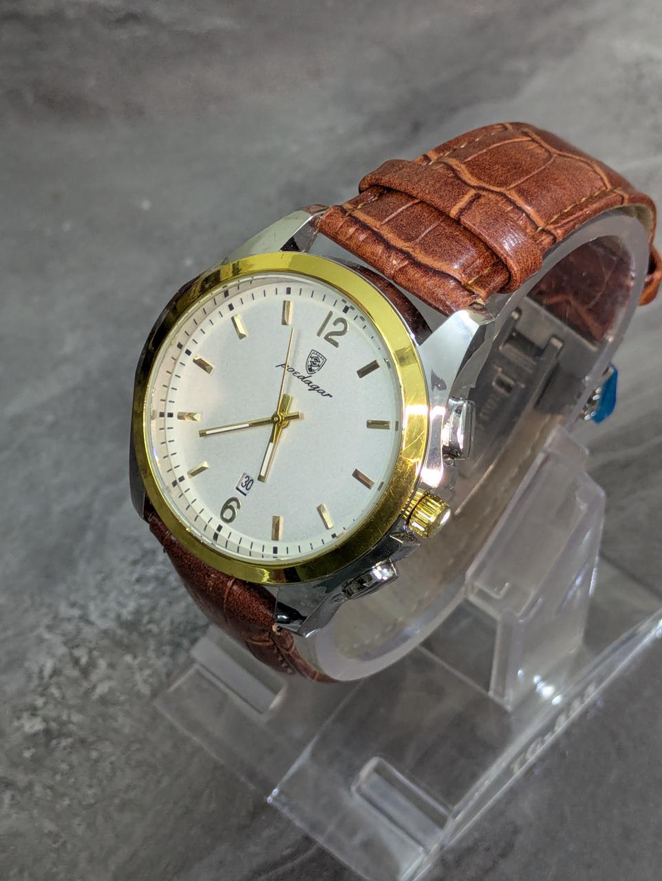 POEDAGAR 856 Leather Men Watch Fashion Casual Sport Leather Quartz Watches Waterproof Luminous Luxury